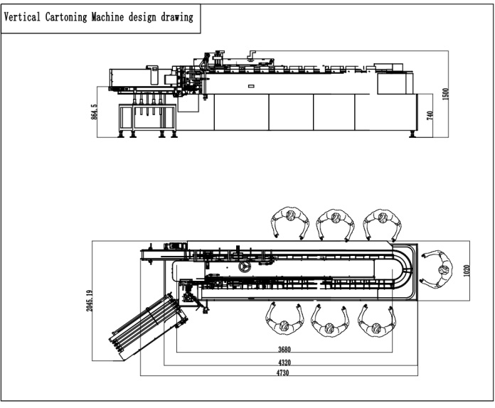 Vertical Cartoning Machine Design Drawing